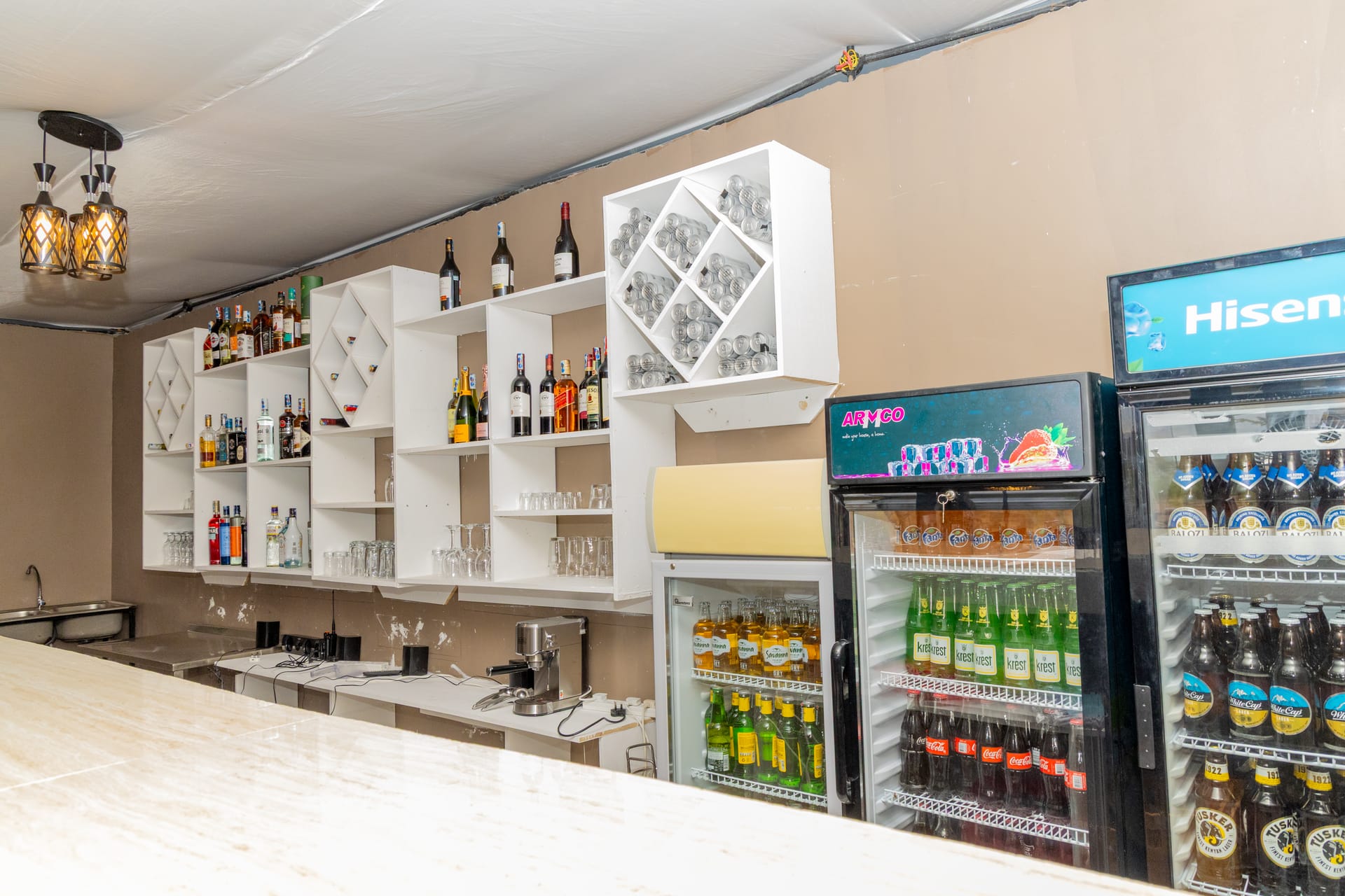 Mini pub space for guests to unwind at Oltukai Mara Camp