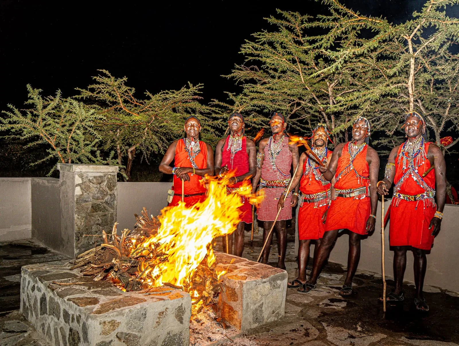 Sundowners overlooking the Maasai Mara savannah
