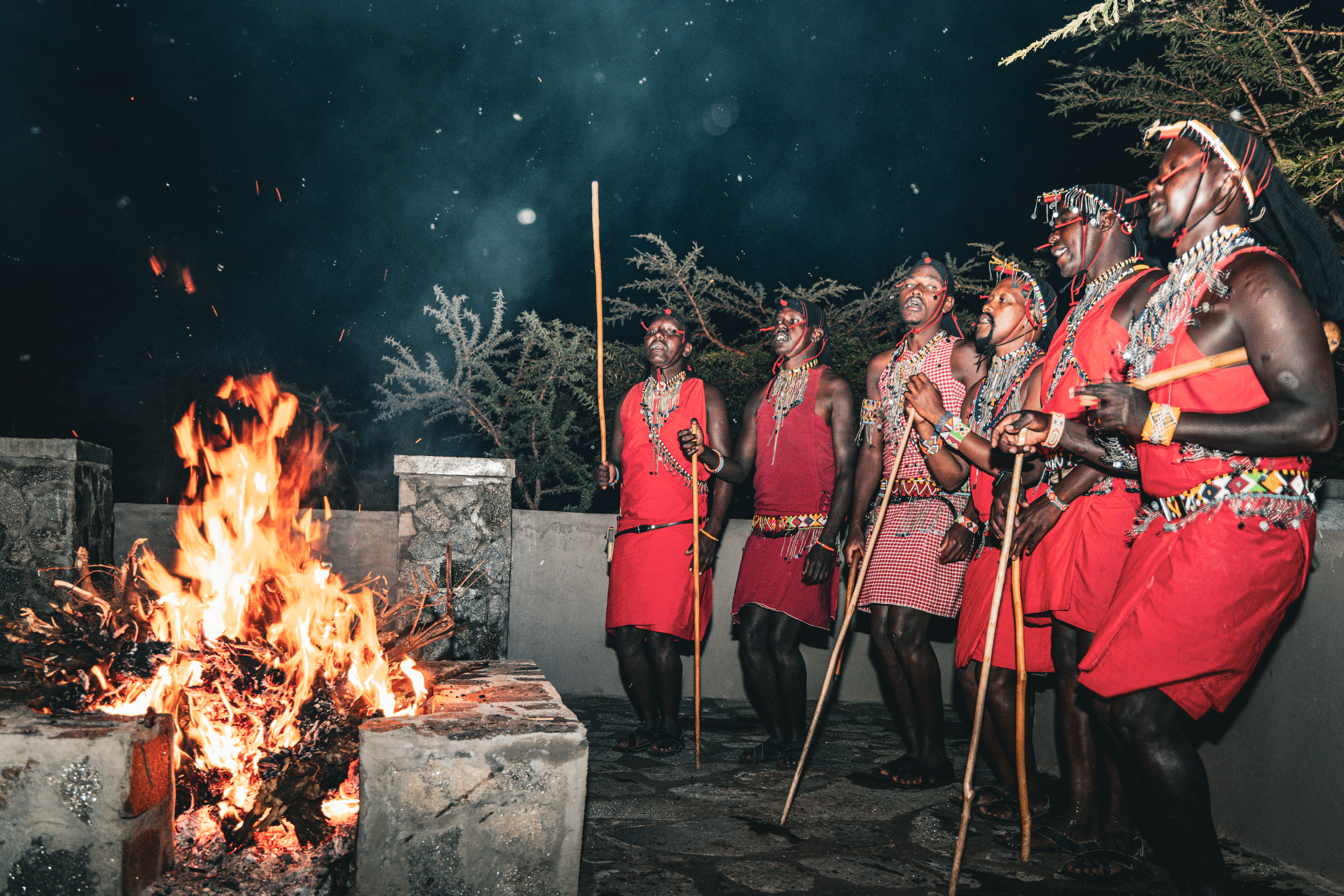 Traditional Maasai dance near Oltukai Mara Camp